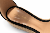 GIANVITO ROSSI 45 suede espadrille wedge sandals size 38 ladies