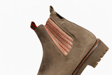 Penelope Chilvers OSCAR LEATHER TEAROSE KHAKI Ankle Chelsea Boots Size 38 ladies