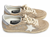 Golden Goose Ball Star Suede Swarovski Crystal & Pearl Trainers – Size 39 ladies