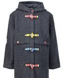 Stella McCartney Kids Pencil-toggle Duffle Wool Coat In Grey Size 10 years children