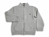 Polo Ralph Lauren Children’s Grey Knitted Zip-Up Cardigan size 3 years children