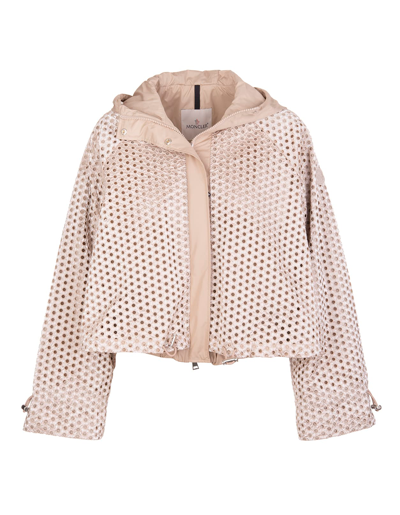 Moncler Guesclin Broderie Anglaise Drawcord Light Jacket Size 2 ladies