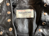 Zadig & Voltaire Défilé Verys Cuir Studs Black Leather Jacket – Size 40 ladies
