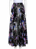 Emilio Pucci Silk Butterfly Print Pleated Maxi Skirt  – Size L ladies