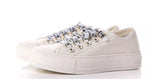 CHRISTIAN DIOR Canvas Walk'n Dior Low Top Sneakers Trainers White Size 38.5 ladies