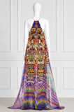 Camilla Frank Silk Rainbow Warrior sheer Overlay Dress size S small ladies