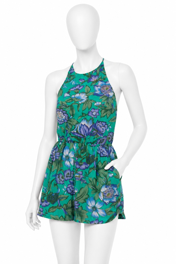 Zimmermann zimmermann Floral Silk & Cotton Romper Playsuit Size 0 XS ladies