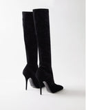 Saint Laurent Talia 110 Velvet Knee-High Boots Size 39 ladies