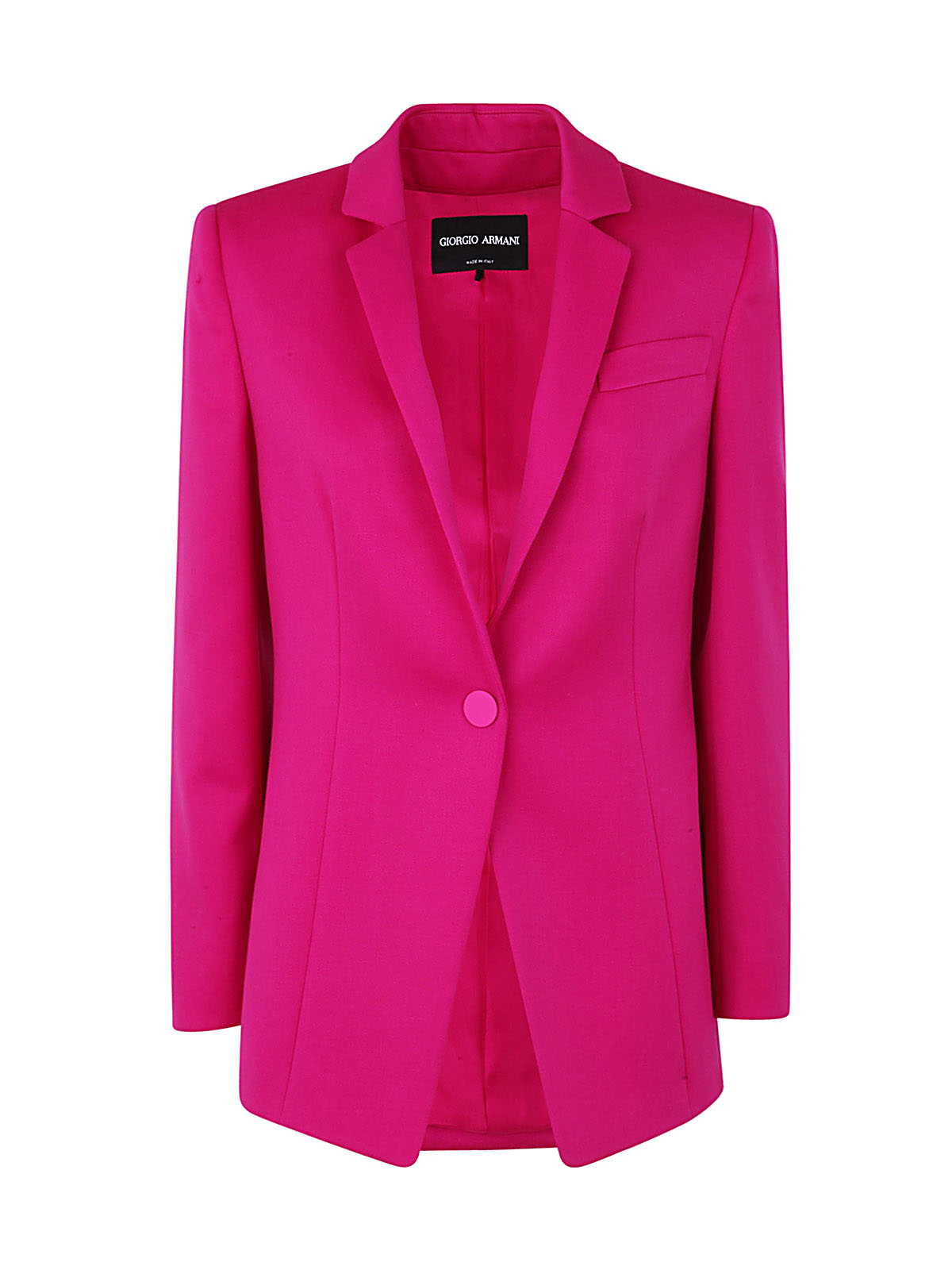 Giorgio Armani Virgin Wool Tuxedo Blazer In Solid Medium Pink Size I 40 UK 8 US 4 Small ladies