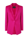 Giorgio Armani Virgin Wool Tuxedo Blazer In Solid Medium Pink Size I 40 UK 8 US 4 Small ladies