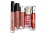 Lot of 5 Assorted Lip Glosses – Huda Beauty, bareMinerals, Clarins, The Organic Pharmacy & HydroPeptide – Nude & Pink Shades ladies