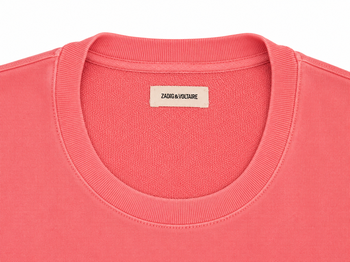 Zadig & Voltaire Portland AMOUR Oversized Pink Cotton T-Shirt | ladies