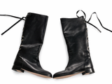 RED Valentino Knee Length Black Leather Boots size 38 ladies