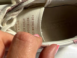 Golden Goose May Kids Pink & White Leather Distressed Trainers – Size 36 children