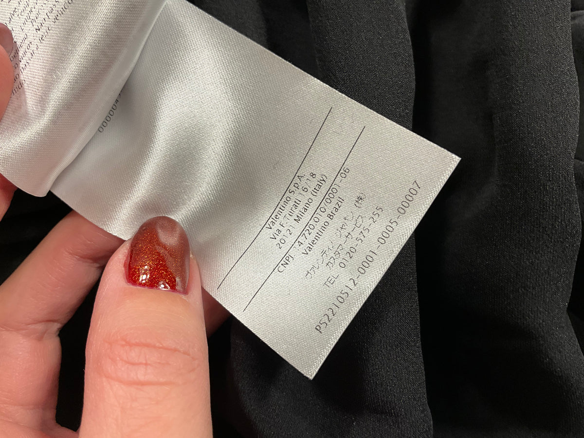 Valentino Black Silk Velvet Dress size I 40 UK 8 US 4 ladies