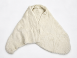 Ivory Rabbit Fur Knit Waterfall Vest – Size 38 ladies