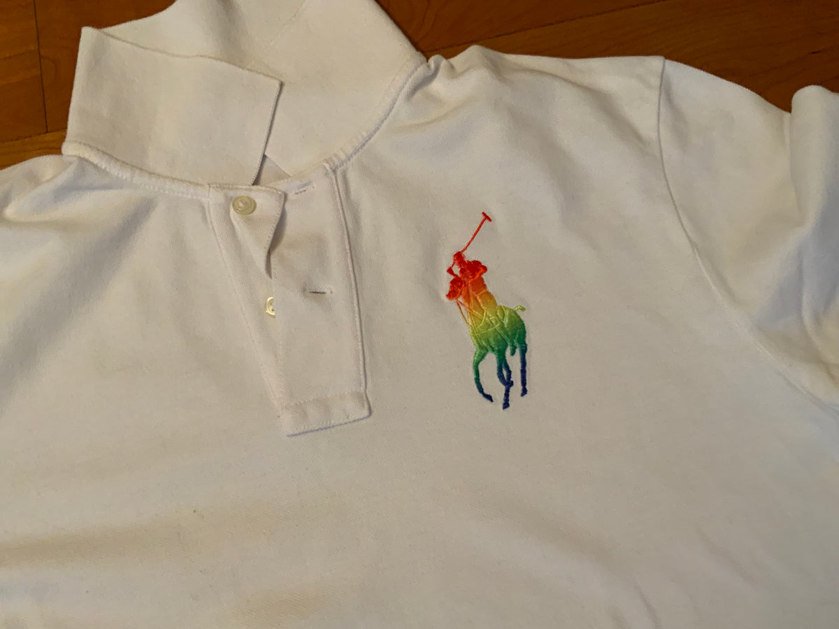 Polo Ralph Lauren Custom Fit Big Pony Pride Limited Polo T Shirt Size S/P ladies