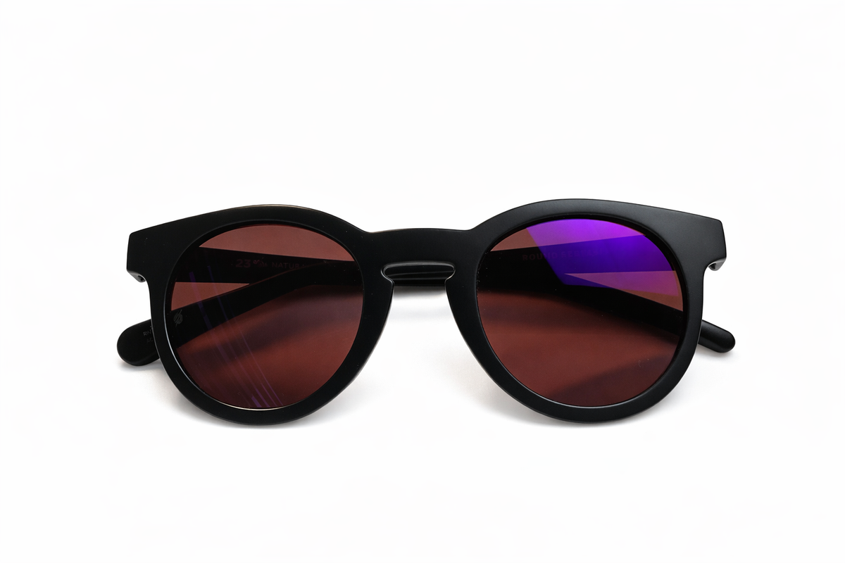 23 degrees 23° Round Zero rnd0 01 Mt Black Redessence Sunglasses men