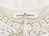 Ermanno Scervino Ivory Embroidered Top Size I 40 UK 8 US 4 ladies