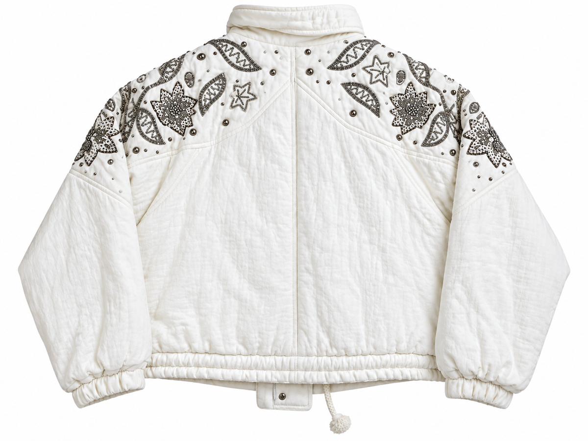 Isabel Marant Kalassiae Embellished Cotton & Linen Jacket – Size 36 ladies