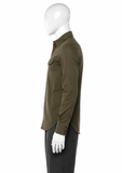 Saint Laurent Distressed Classic Stonewashed Denim Western Shirt – Khaki – Medium men