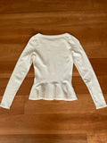 Pure Cashmere Peplum Thin Knit Sweater Pullover Size XS ladies