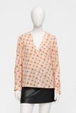 Zadig & Voltaire Torny Floral Print V-Neck Blouse Tunic Size L ladies