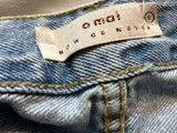 O mai now or never denim shorts crystals embellished Size L large ladies