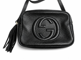 Gucci Pebbled Calfskin Small Soho Disco Bag – Black Handbag ladies