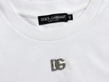 Dolce & Gabbana Crystal DG Logo Cotton T-Shirt – IT 42 ladies