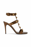 Valentino Garavani Roman Stud T-Strap Leather Sandals Size 39 1/2 ladies