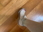 GIANVITO ROSSI Leather PVC Sandals 105 Heels Size 36 1/2 UK 3.5 US 6.5. ladies