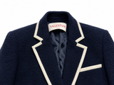 Valentino Black Tweed Jacket with Contrast Trim ladies