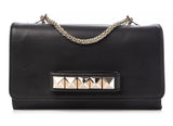 VALENTINO Black Lambskin Leather Va Va Voom Clutch Bag Handbag ladies