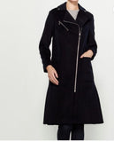 Michael Kors Navy Blue Wool Blend Mid Length Coat Ladies