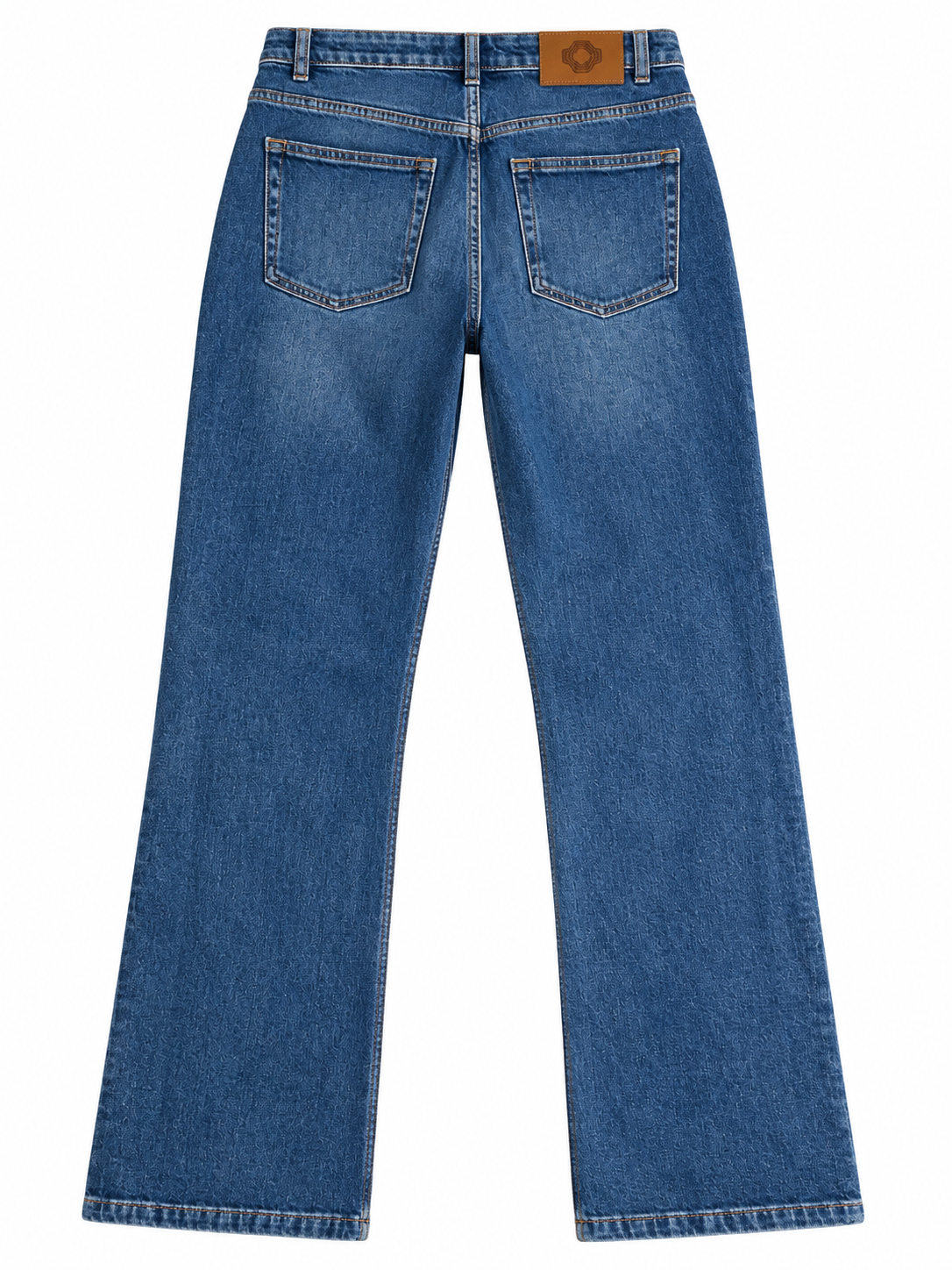 Maje Relaxed Fit Straight-Leg Flared Blue Denim Jeans – Size F 40 L large ladies