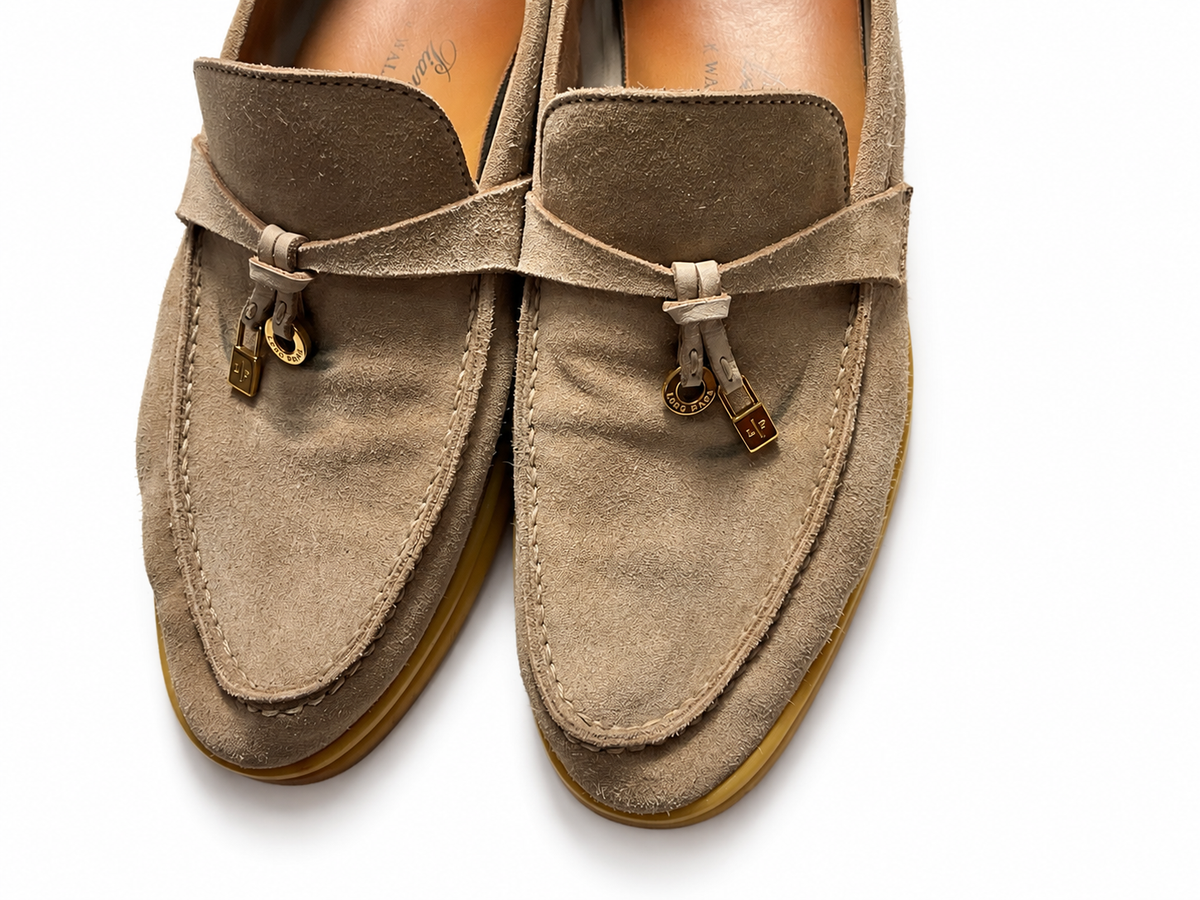 Loro Piana Summer Walk Suede Leather Loafers – Size 36 ladies