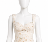 Zimmermann Balance Floral Linen Midi Dress – White Hydrangea (2026 Collection)
