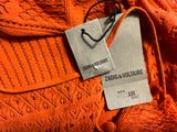 Zadig & Voltaire Memphisia Co Bandana Knit Dress – Tangerine Orange – Size M ladies