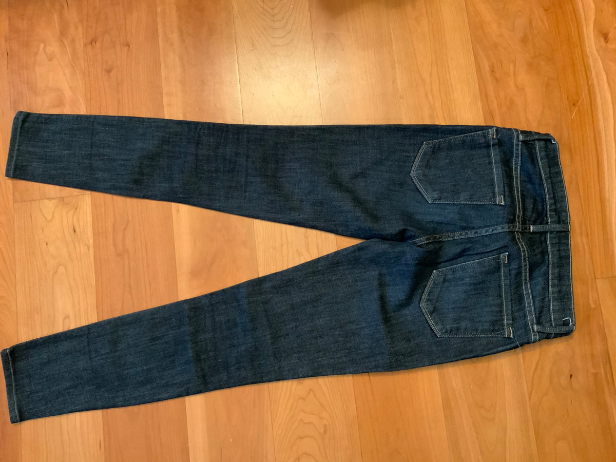 FRAME LE SKINNY DE JEANNE NAVY BLUE DENIM JEANS Size 25 ladies