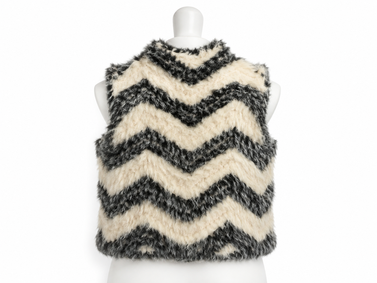 Marc by Marc Jacobs Real Rabbit Fur Cropped Vest O/S One size ladies