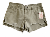 Free People Distressed Denim Shorts – Silver Lining – Size W25 ladies