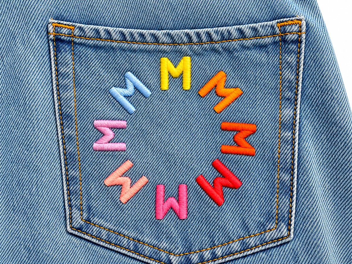 Mira Mikati Light Blue Embroidered Wide-Leg Jeans – Size 40 ladies