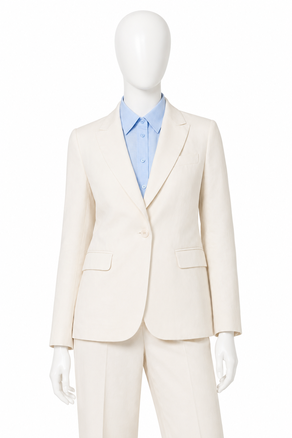 Weekend Max Mara Ecru Linen & Cotton Trouser Suit ladies