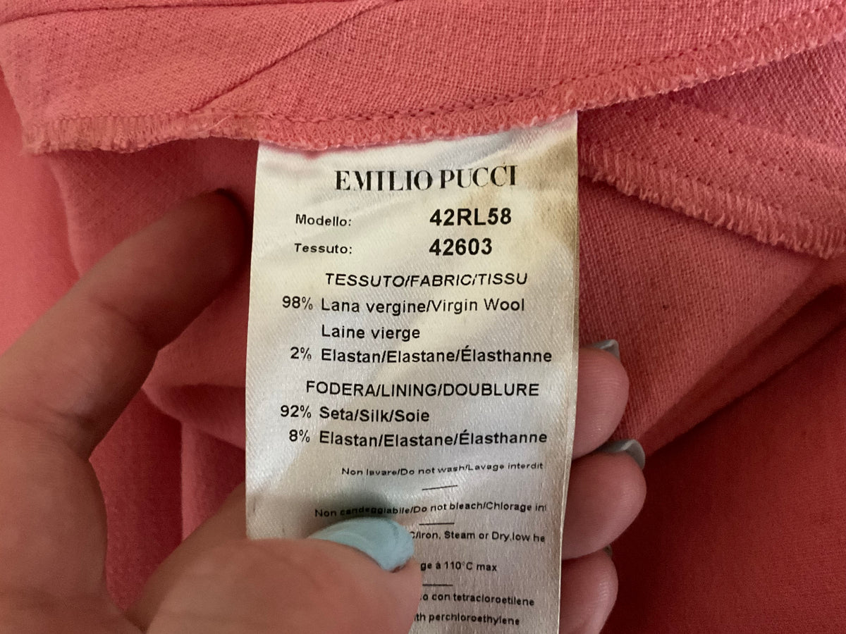 $1,900 Emilio Pucci Pink Virgin Wool Sexy Shift Dress I 38 UK 6 US 4 ladies