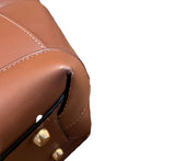 BOTTEGA VENETA French Calfskin Large Intrecciato Arco 33 Wood Brown Bag Handbag ladies