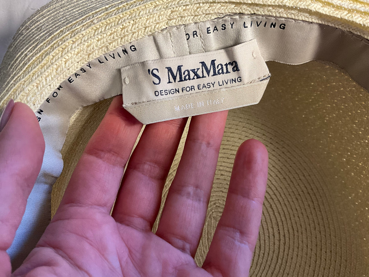 ’S Max Mara Straw Sun Hat one size ladies