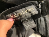 Ralph Lauren Collection Classics Black Velvet Cropped Trousers – Size US 4 UK 8 ladies