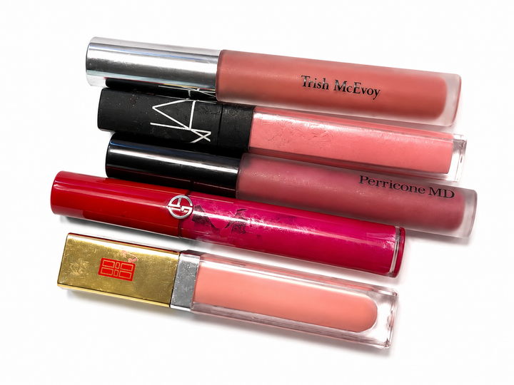 Lot of 5 Luxury Lip Glosses / Liquid Lip Colours – Giorgio Armani, NARS, Perricone MD, Trish McEvoy & Elizabeth Arden ladies
