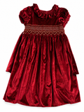 Children’s Red Velvet Occasion Dress (Approx. Age 12 Years) children